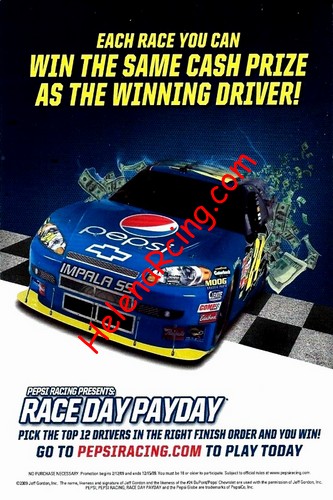 Card 2009 Sprint Cup-Pepsi-Race Day (NS).JPG